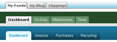 Tabs: Bloglines, Basecamp and Blinksale